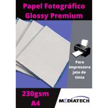 Papel fotográfico a4 glossy 230g 100% a prova d'água