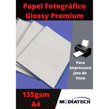 Papel fotográfico a4 glossy 130g 100% a prova d'água
