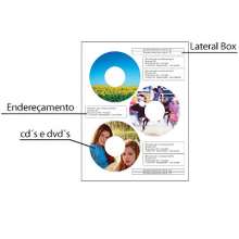 Etiqueta fosca c/3 na folha para cd/dvd