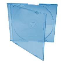 Cd box super slim acrílico azul c/tampa azul