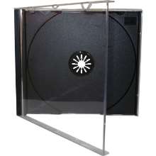 Cd box padrão de acrílico preto