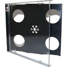 Cd box padrão de acrílico duplo preto grossa