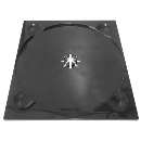 Base de bandeja p/ cd/dvd cor preto - R$ 0,61