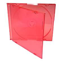 Cd box super slim acrílico vermelho