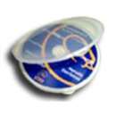 Mini cd case transparente 8cm - R$ 0,51
