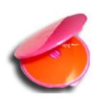 Mini cd case rosa p/ minicd e mini dvd