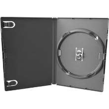 Dvd box amaray preto simples c/aba 14mm