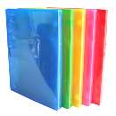 Kit c/ 5 dvds box amaray coloridos - R$ 3,75