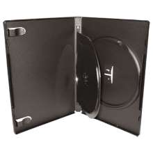 Dvd box nacional triplo preto 1ª linha com aba