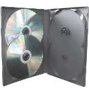 Dvd box quadruplo preto 1a linha - R$ 1,92