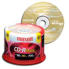 Cd-r áudio maxell 700mb