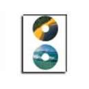 Etiq glossy p/ cd/dvd (2 por folha) - R$ 1,35