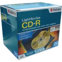 Cd-r verbatim lightscribe 700mb 52x no cdbox slim