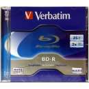 Dvd blu ray bd-r verbatim 25gb - R$ 26,25