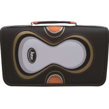 Porta cd c09.080 aztec p/80 mídias -  azul com detalhes em branco e laranja