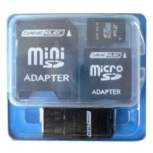 Cartão de memória micro sd 2gb dane elec com 3 adaptadores 