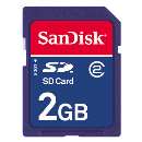 Cartão memória sd 2gb sandisk - R$ 16,58