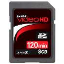 Cartão mem. 8gb sdhc video sandisk - R$ 90,99