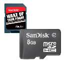 Micro SDHC 8GB c/ adapt. SD SanDisk - R$ 36,35