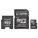 Micro sd kingston 4gb +2 adap - R$ 27,80