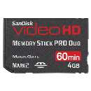 Cartão 4gb pro duo vídeo hd sandisk - R$ 67,99