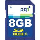 Cartão memória sdhc 8gb pqi - R$ 65,50