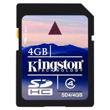 Cartão de memória 4gb sdhc kingston classe 4