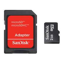 Cartão de memória 2gb micro sdhc sandisk com adaptador sd