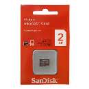 Cartão memória micro sd sandisk 2gb - R$ 20,20