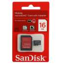 Micro sdhc 16gb + cartão sd sandisk - R$ 55,85