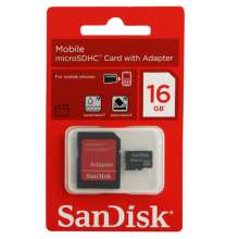 Cartão de memória 16gb micro sdhc sandisk com adaptador sd sandisk