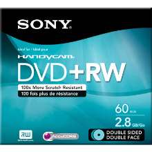 Mini dvd+rw sony handycam dual layer2,8gb 60min 