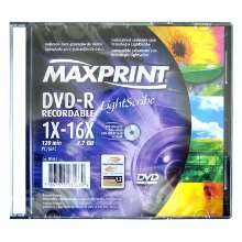 Dvd-r maxprint lightscribe 16x lacrado slim