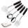 Conjunto utensílios aço inox preto (06 peças) utilitá tramontina - R$ 63,30