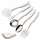Conj. utensílios aço inox branco (06 peças) utilitá tramontina - R$ 67,34