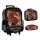 Mochila escolar power speed trolley cinza c/ rodinha + estojo e lancheira - R$ 56,96