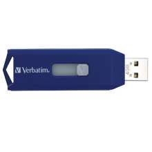 Pen drive 4gb retrátil verbatim usb 2.0 azul
