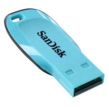 Pen drive 8gb sandisk cruzer blade edição limitada azul