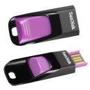 Pen drive 4gb sandisk retrátil roxo - R$ 19,12