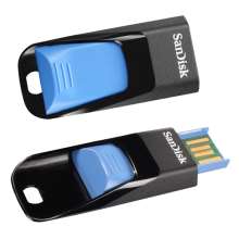 Pen drive 4gb sandisk cruzer edge retrátil azul - sdcz51e-004g-b35b