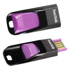 Pen drive 8gb sandisk cruzer edge retrátil roxo - sdcz51e-008g-b35p