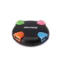 HUB 4 PORTAS USB 2.0 PRETO/COLORIDO - R$ 20,30
