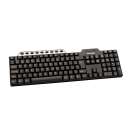 TECLADO MULTIMIDIA USB PRETO/PRATA  - R$ 19,20