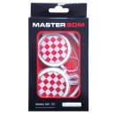 FONE DE OUVIDO BRANCO / XADREZ VERM - R$ 12,70