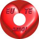 Etiqueta fosco eu te amo no cd - R$ 1,39