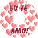 Etiqueta fosca eu te amo no cd - R$ 1,39