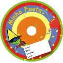 Etiq offset minha festa cd/dvd - R$ 0,35