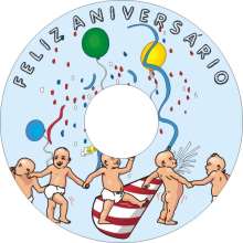 Etiqueta fosco festa no cd