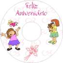 Etiqueta glossy aniversário no cd - R$ 1,05