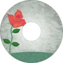 Etiqueta fosca rosas no cd